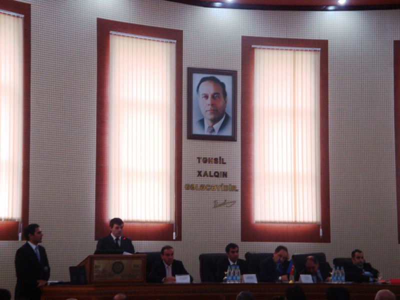 14 December 2009 – Meeting at Qavqaz University dedicated to the Project “Network of International Relations Offices in Azerbaijan (N.I.R.O.A.)”