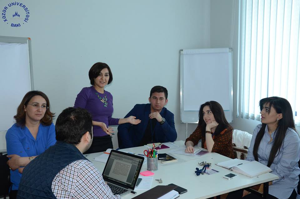 21-23  April 2015 “Tempus Project Actors Capacity Training ” in Baku, Azerbaijan at Khazar University .