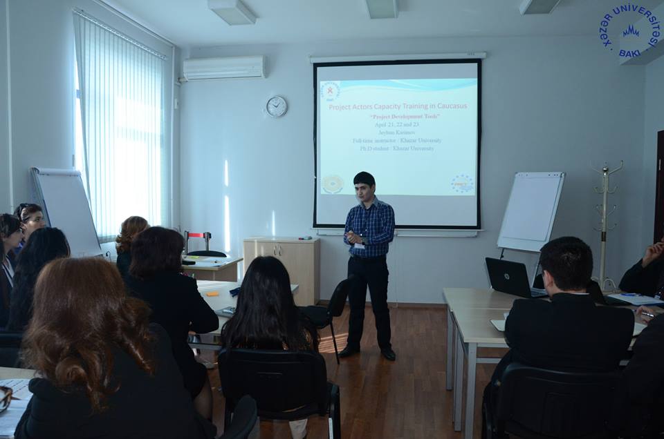 21-23  April 2015 “Tempus Project Actors Capacity Training ” in Baku, Azerbaijan at Khazar University .